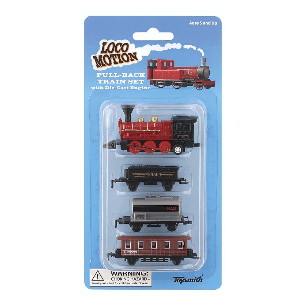 Toysmith Mini Pull-Back Train Set