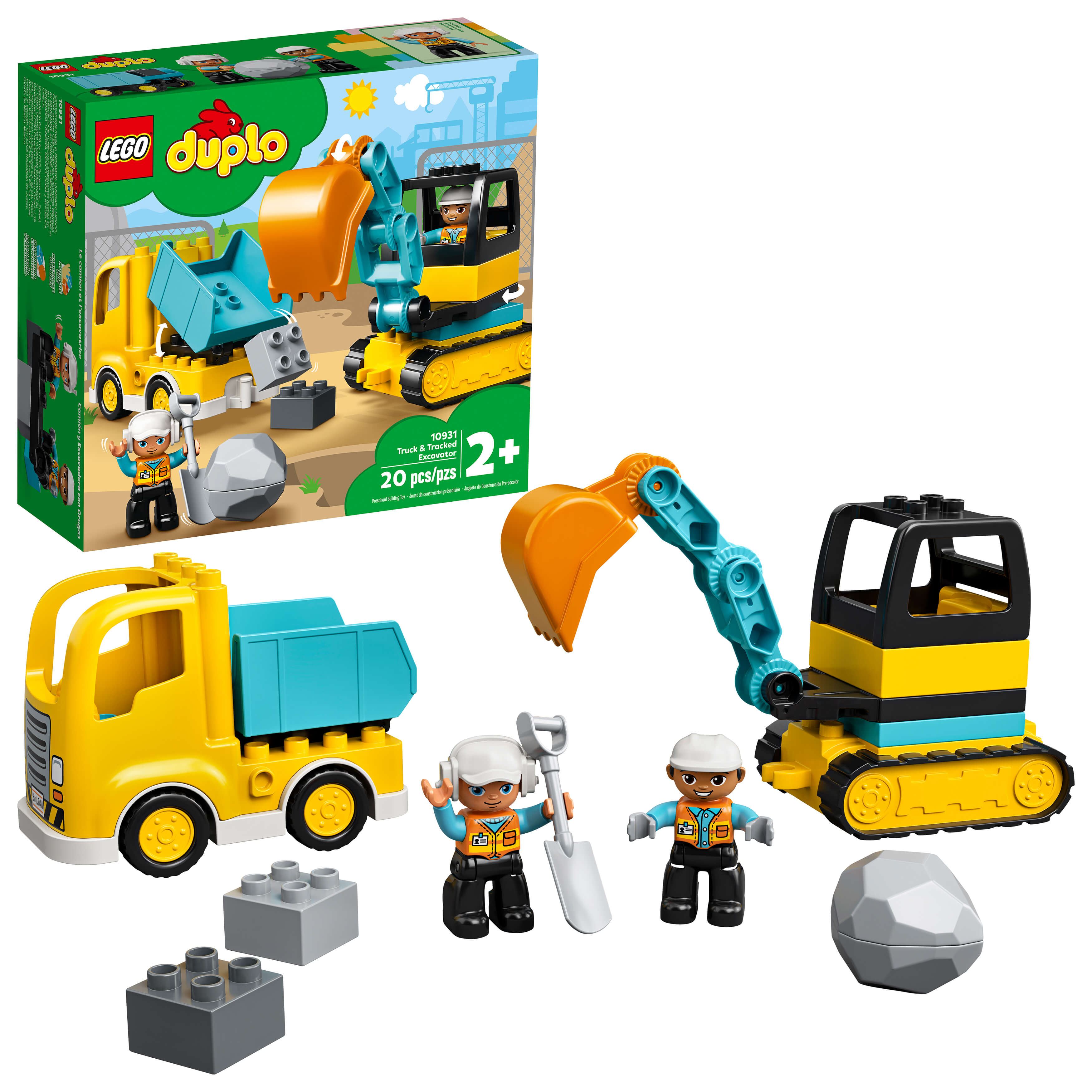 LEGO®  DUPLO® Construction Truck & Tracked Excavator 10931 Building Toy (20 Pieces)