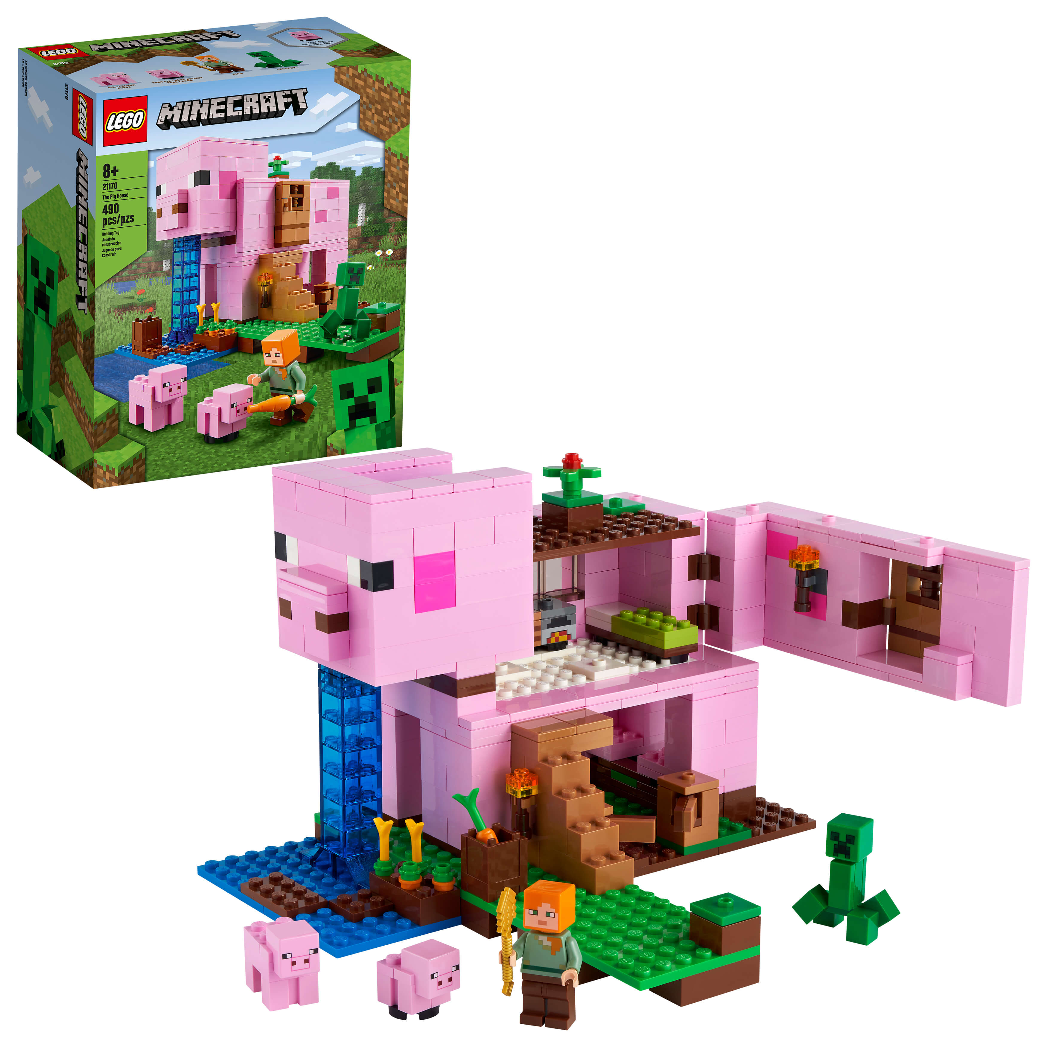 LEGO®  Minecraft® The Pig House 21170 Building Kit (490 Pieces)
