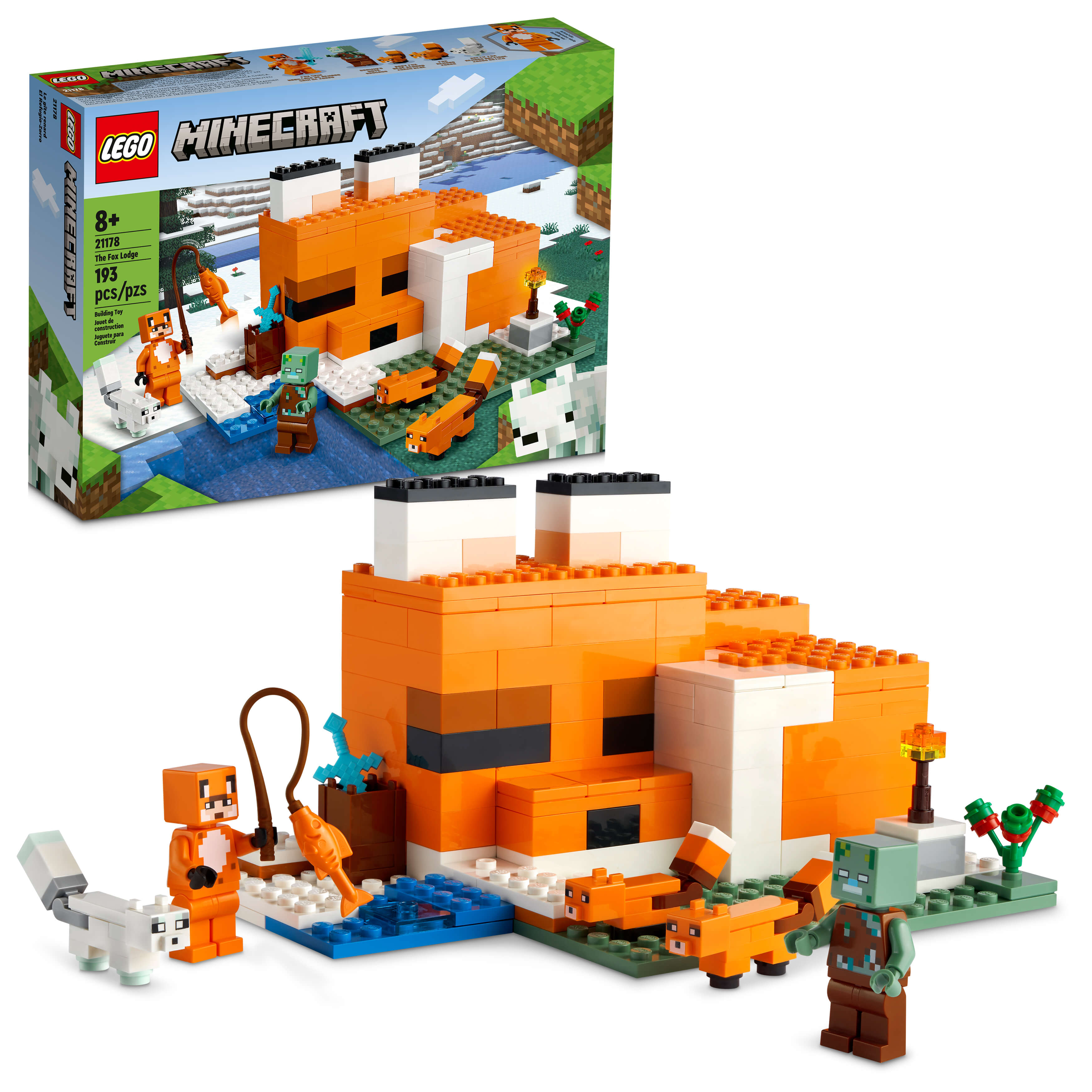 LEGO®  Minecraft® The Fox Lodge 21178 Building Kit (193 Pieces)