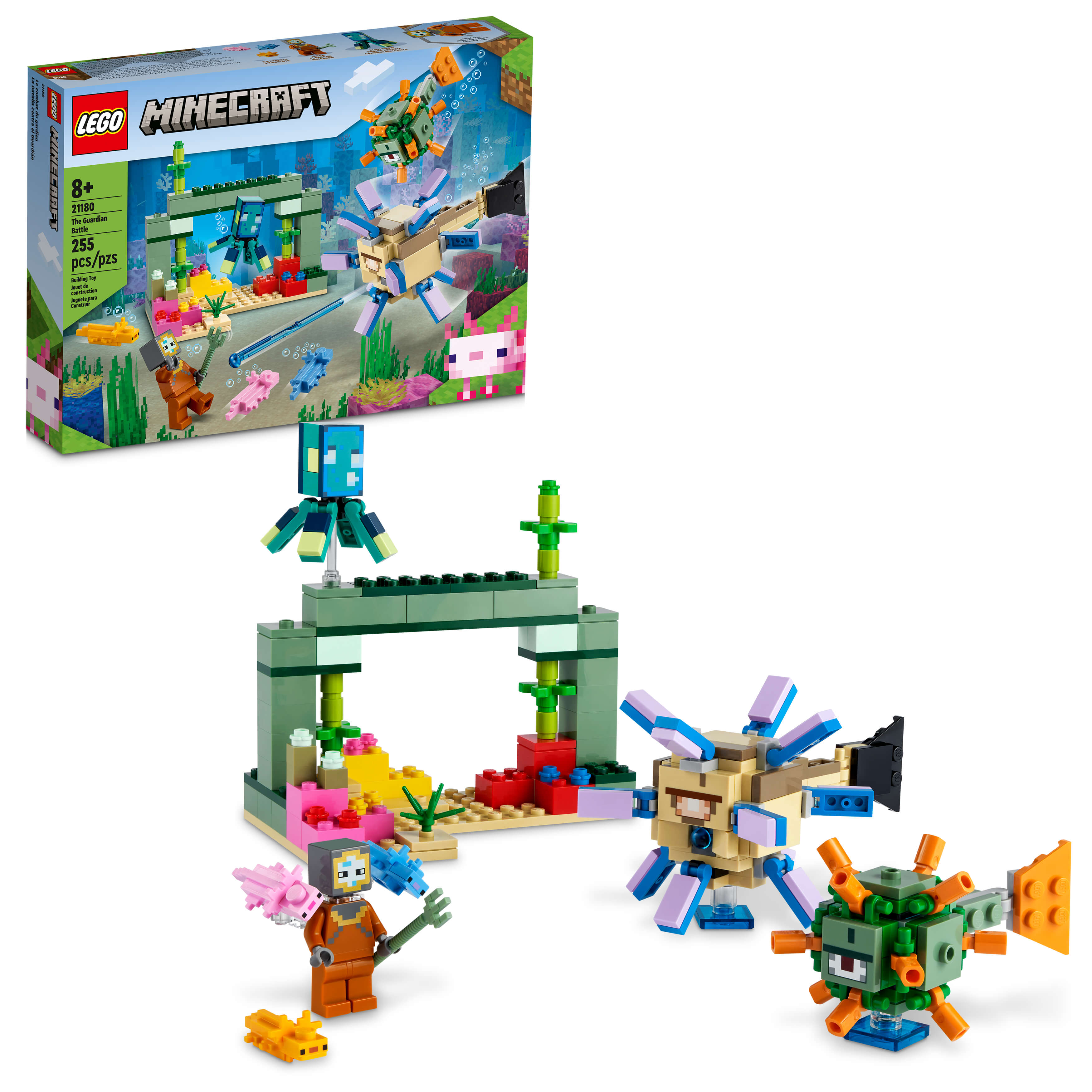 LEGO®  Minecraft® The Guardian Battle 21180 Building Kit (255 Pieces)