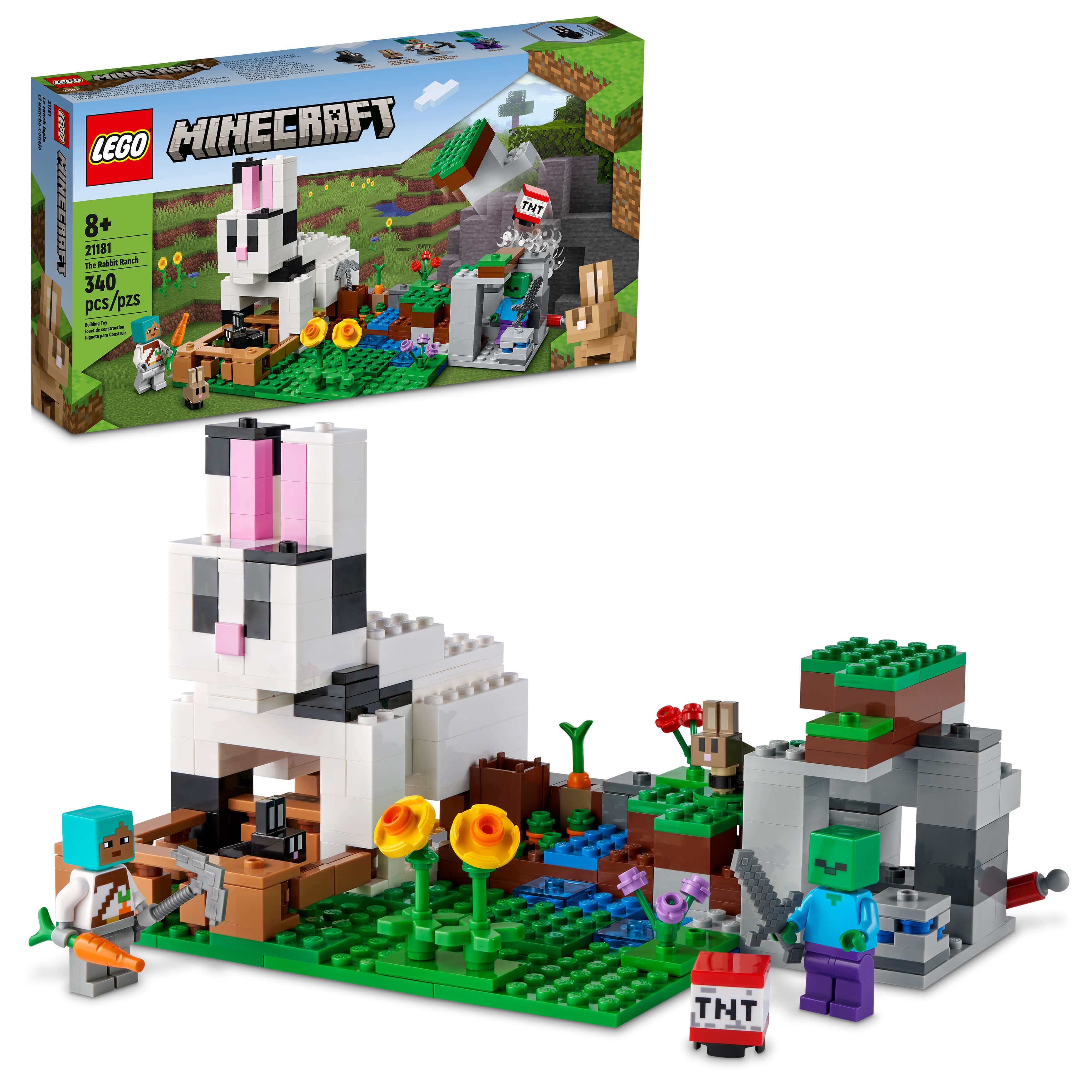 LEGO®  Minecraft® The Rabbit Ranch 21181 Building Kit (340 Pieces)