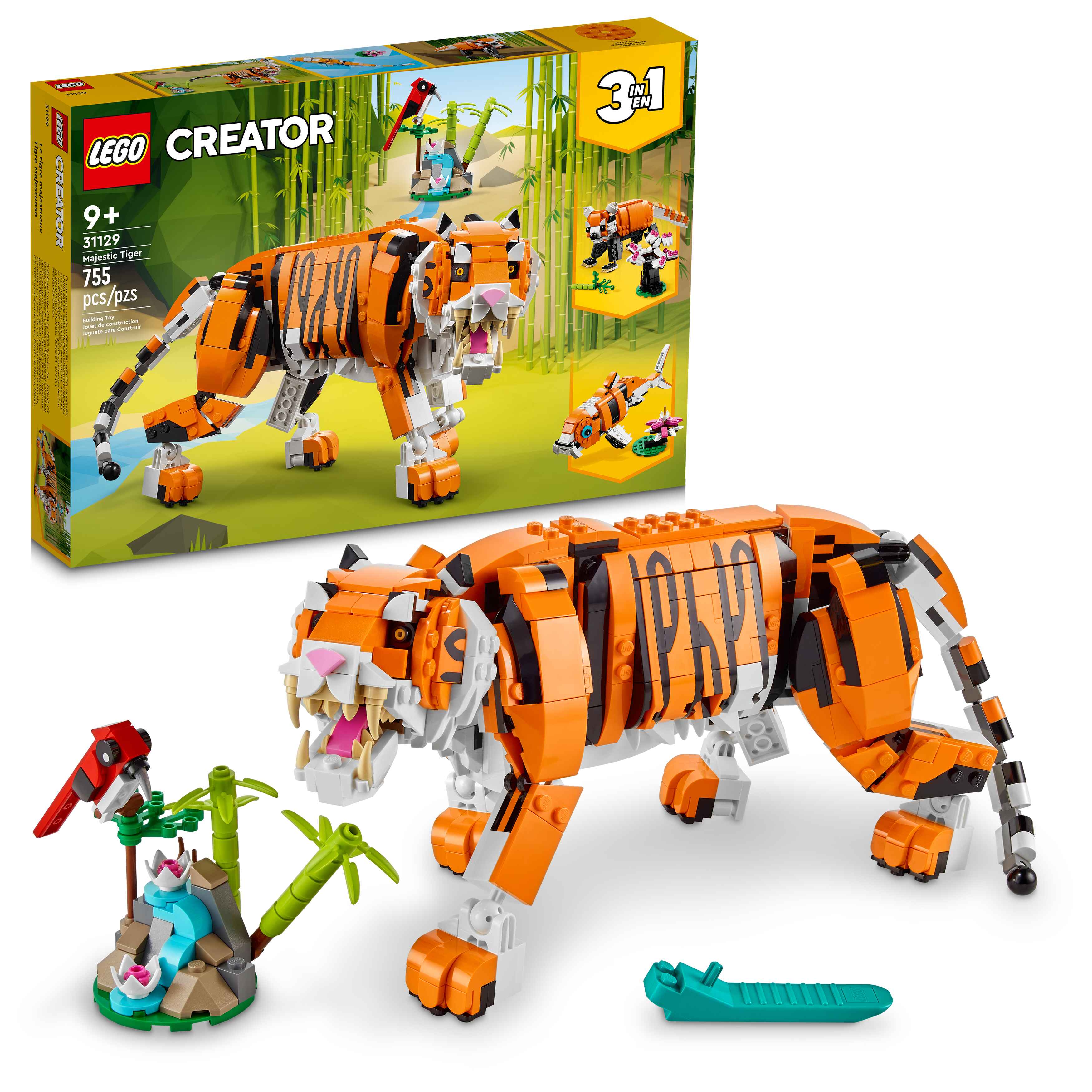 LEGO® Creator 3in1 Majestic Tiger 31129 Building Kit (755 Pieces)