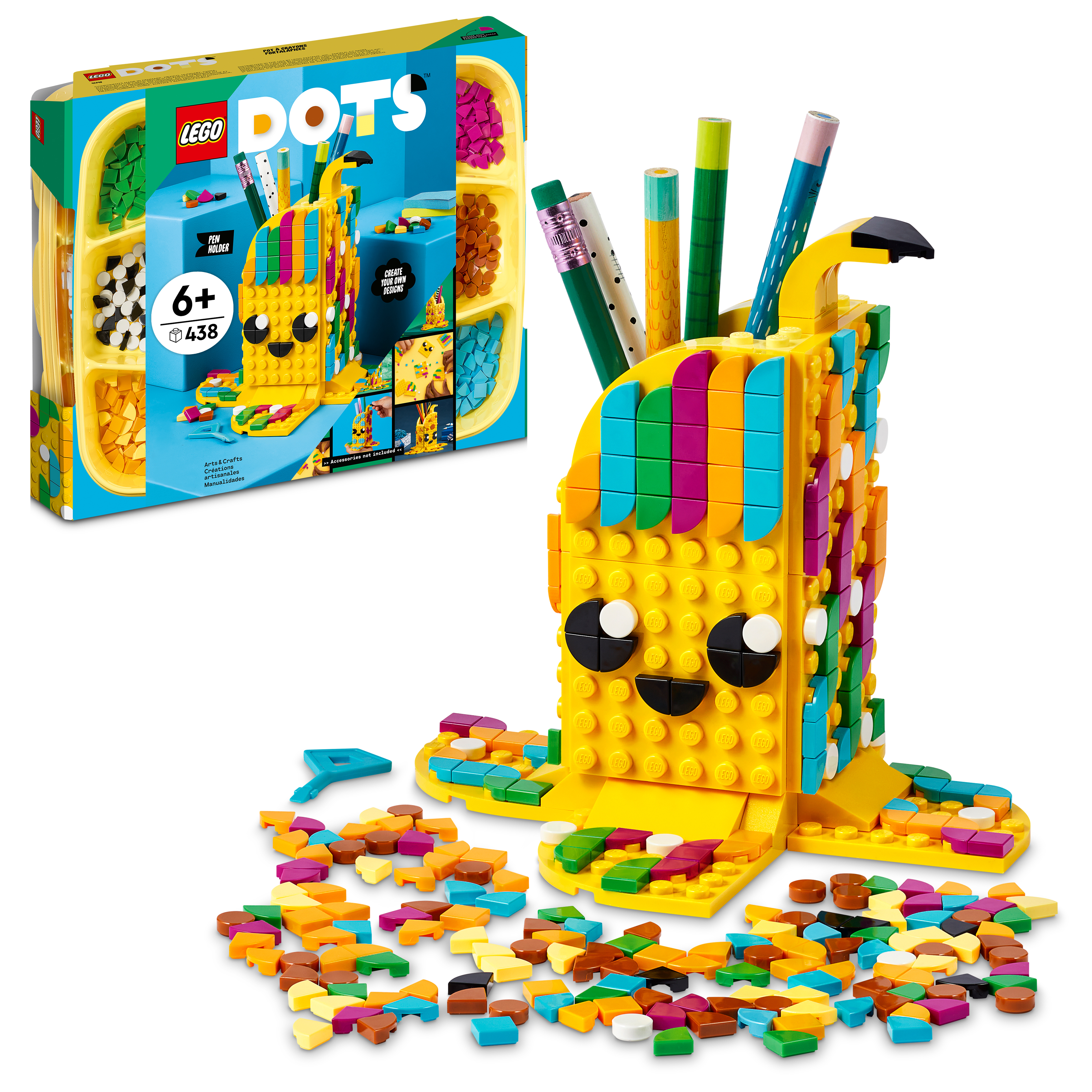 LEGO® DOTS Cute Banana Pen Holder 41948 DIY Craft Decoration Kit (438 Pieces)