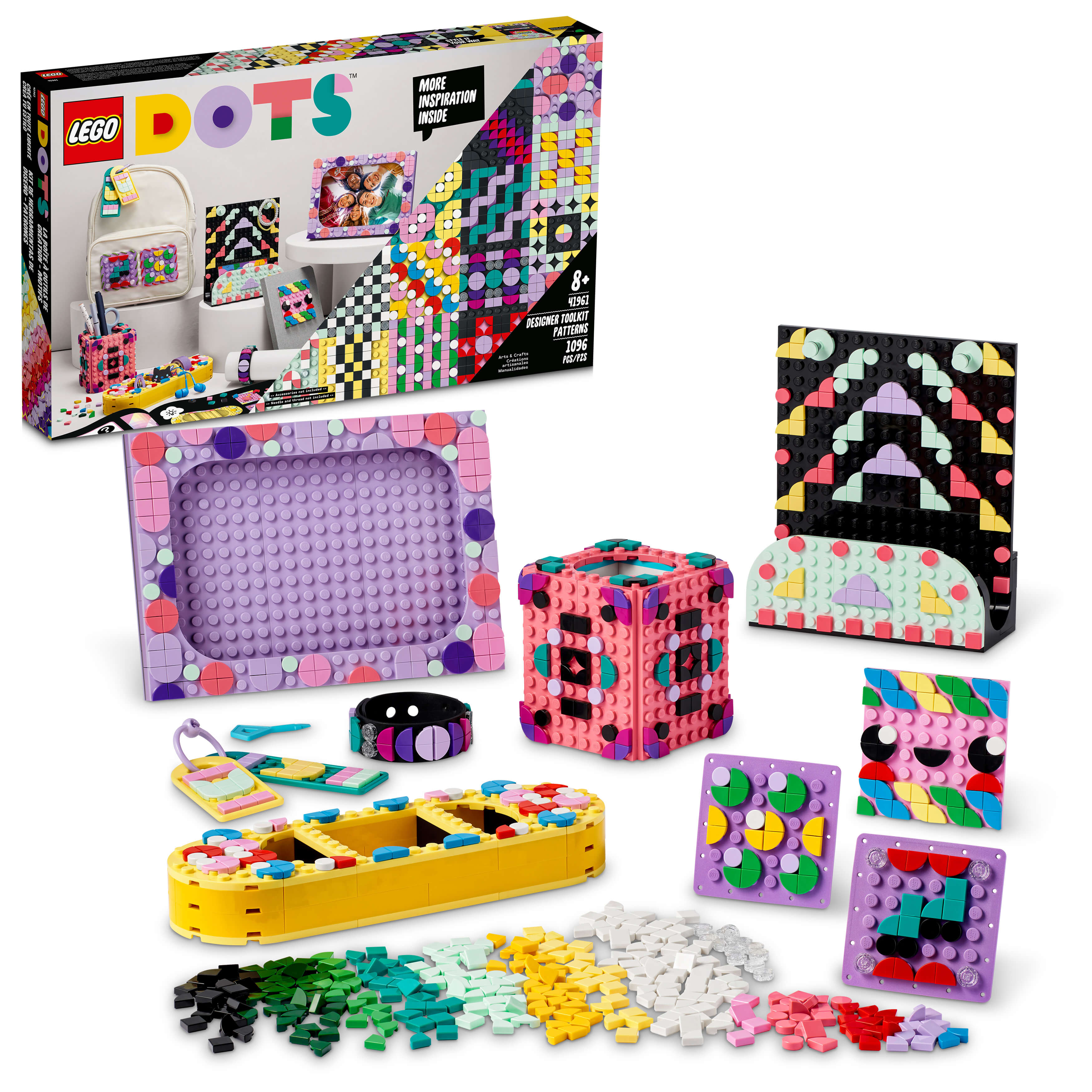 LEGO® DOTS Designer Toolkit Patterns 41961 DIY Craft Decoration Kit (1,096 Pieces)