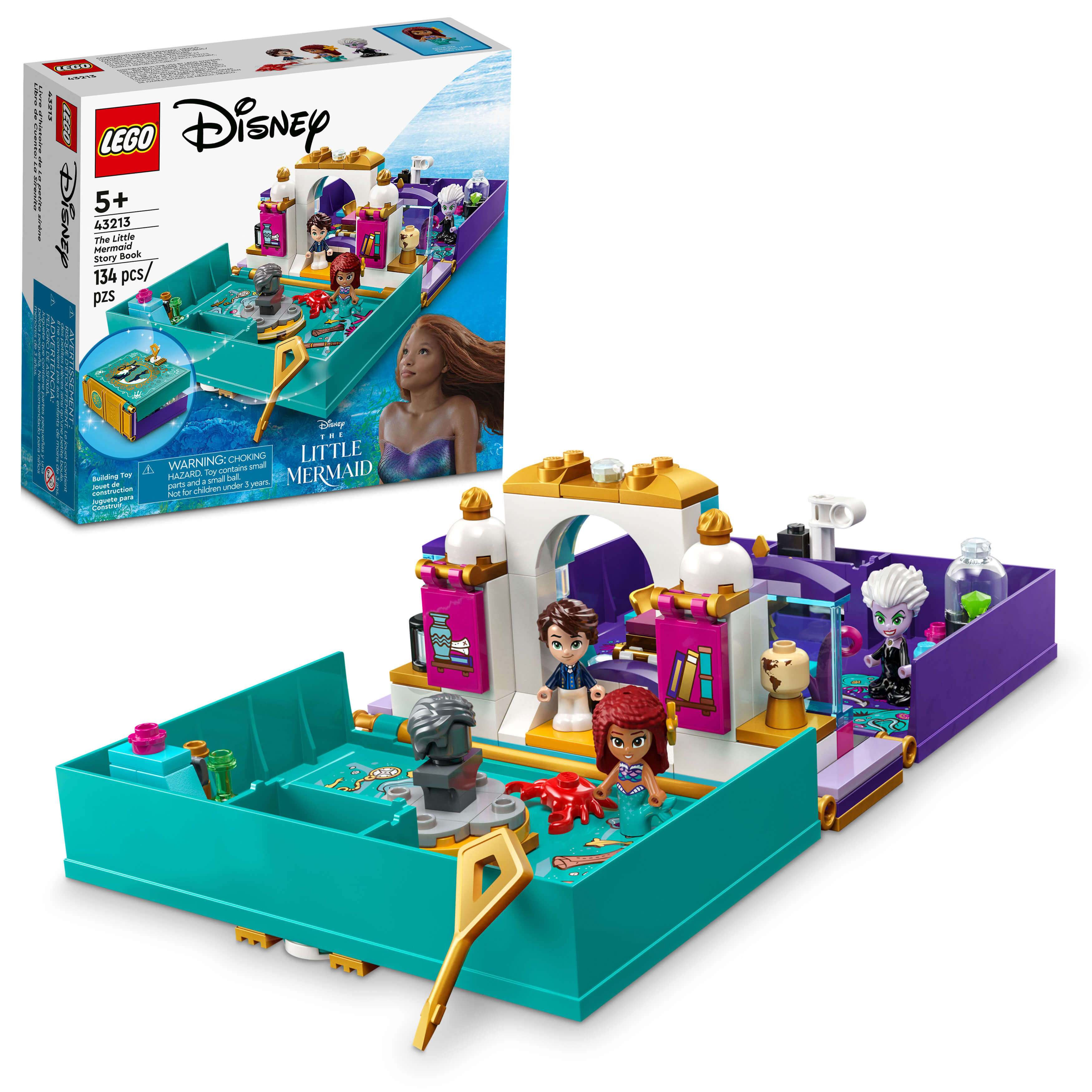 LEGO® Disney The Little Mermaid Story Book 43213 Building Toy Set (134 Pieces)