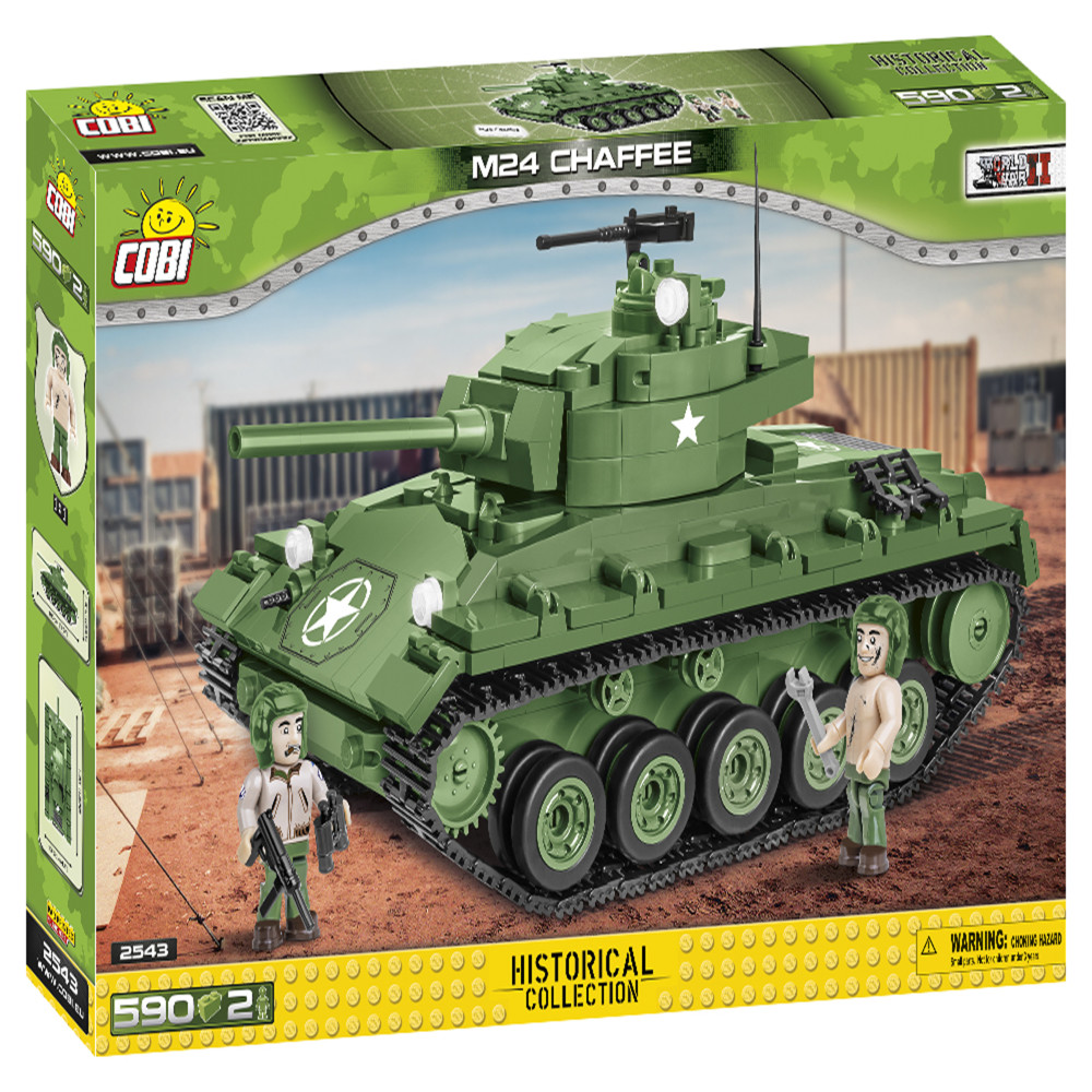 COBI Historical Collection WWII M24 Chafee Tank - 590 Piece Construction Blocks Building Kit