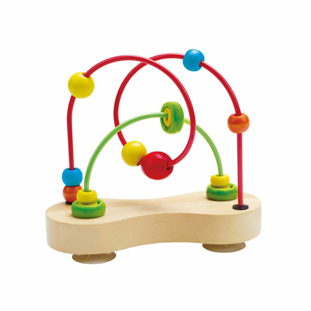 Hape Double Bubble Wooden Bead Maze - Kids Bead Loop Toy