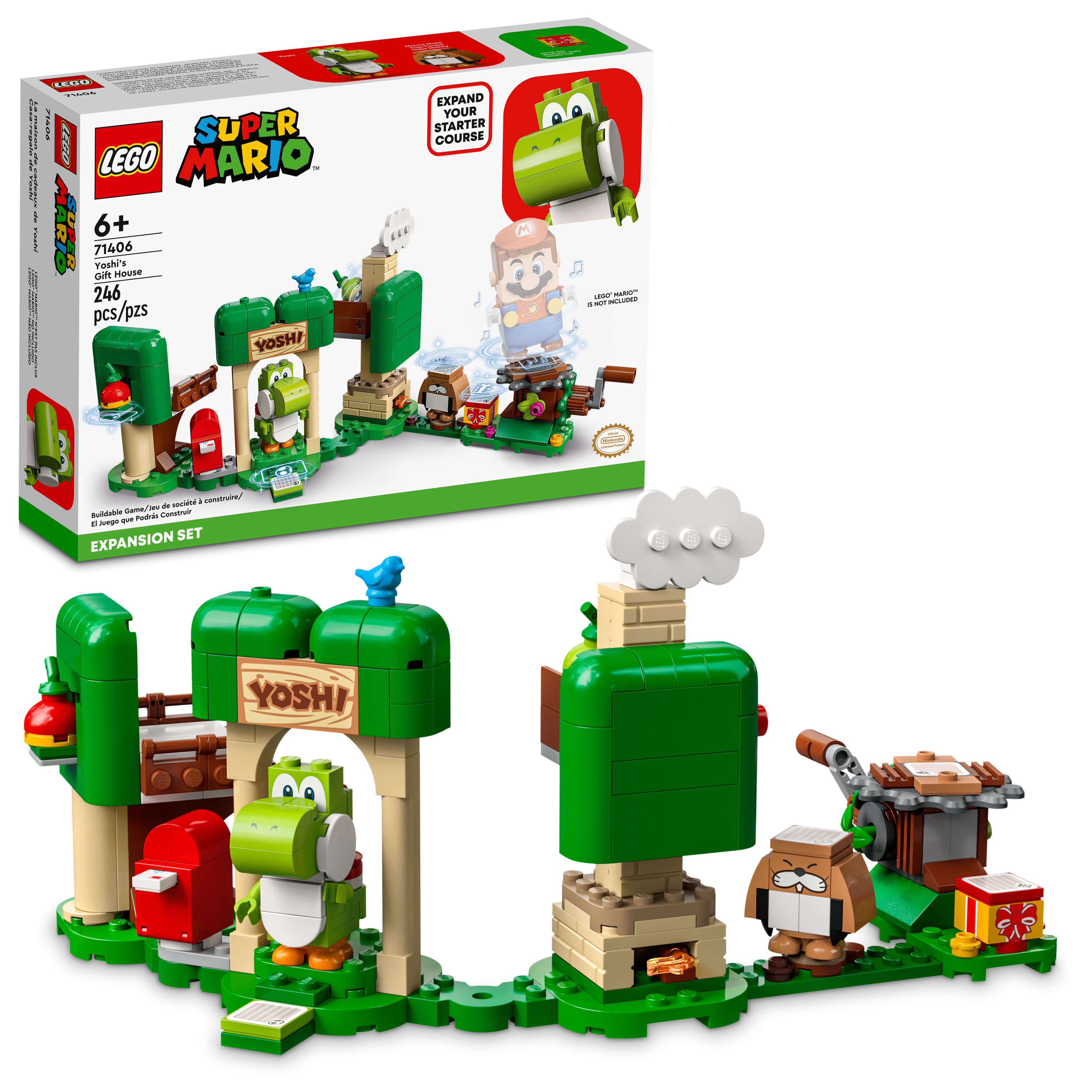 LEGO® Super Mario Yoshis Gift House Expansion Set 71406 Building Kit (246 Pieces)