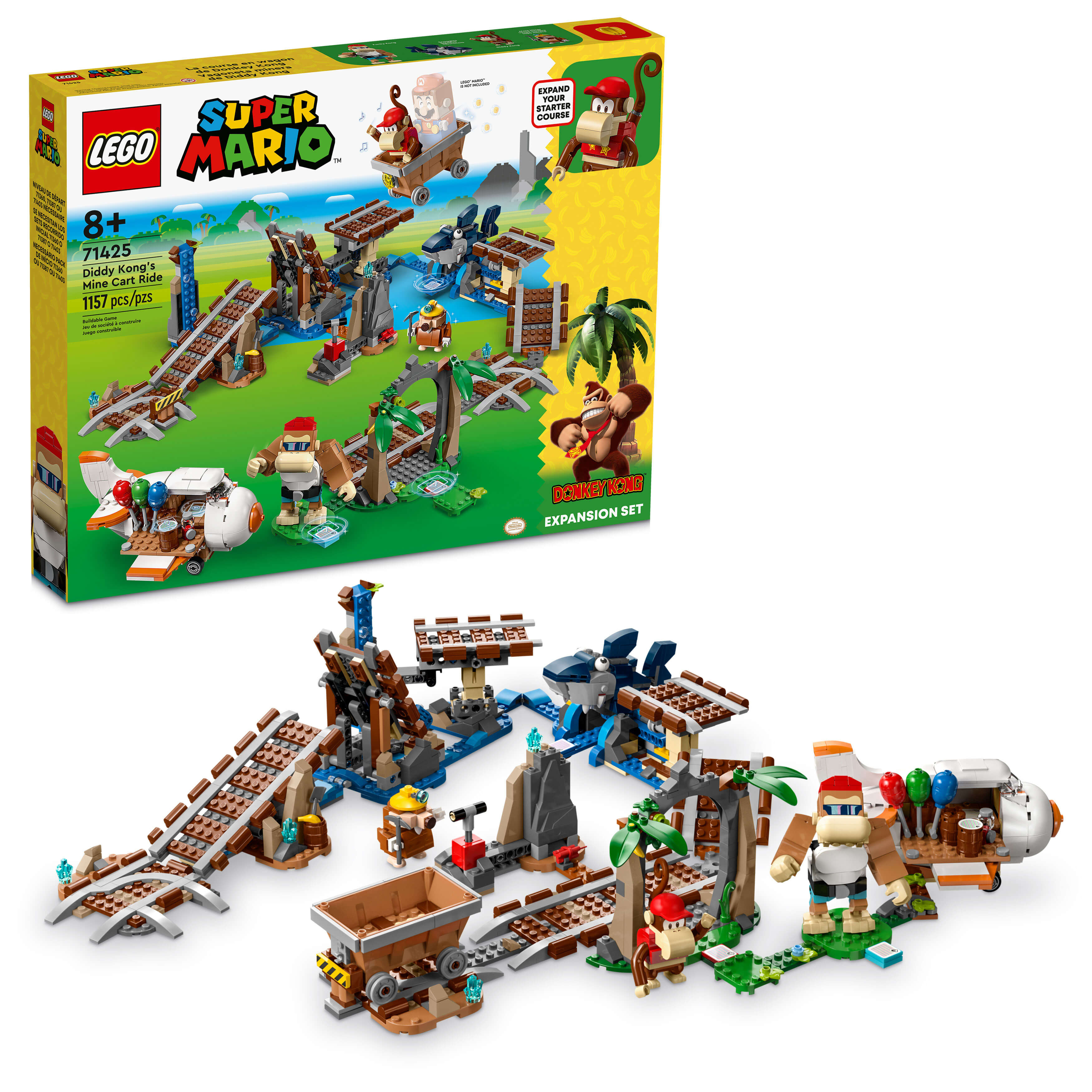 LEGO� Super Mario� Diddy Kong's Mine Cart Ride Expansion Set 71425 (1,157 Pieces)