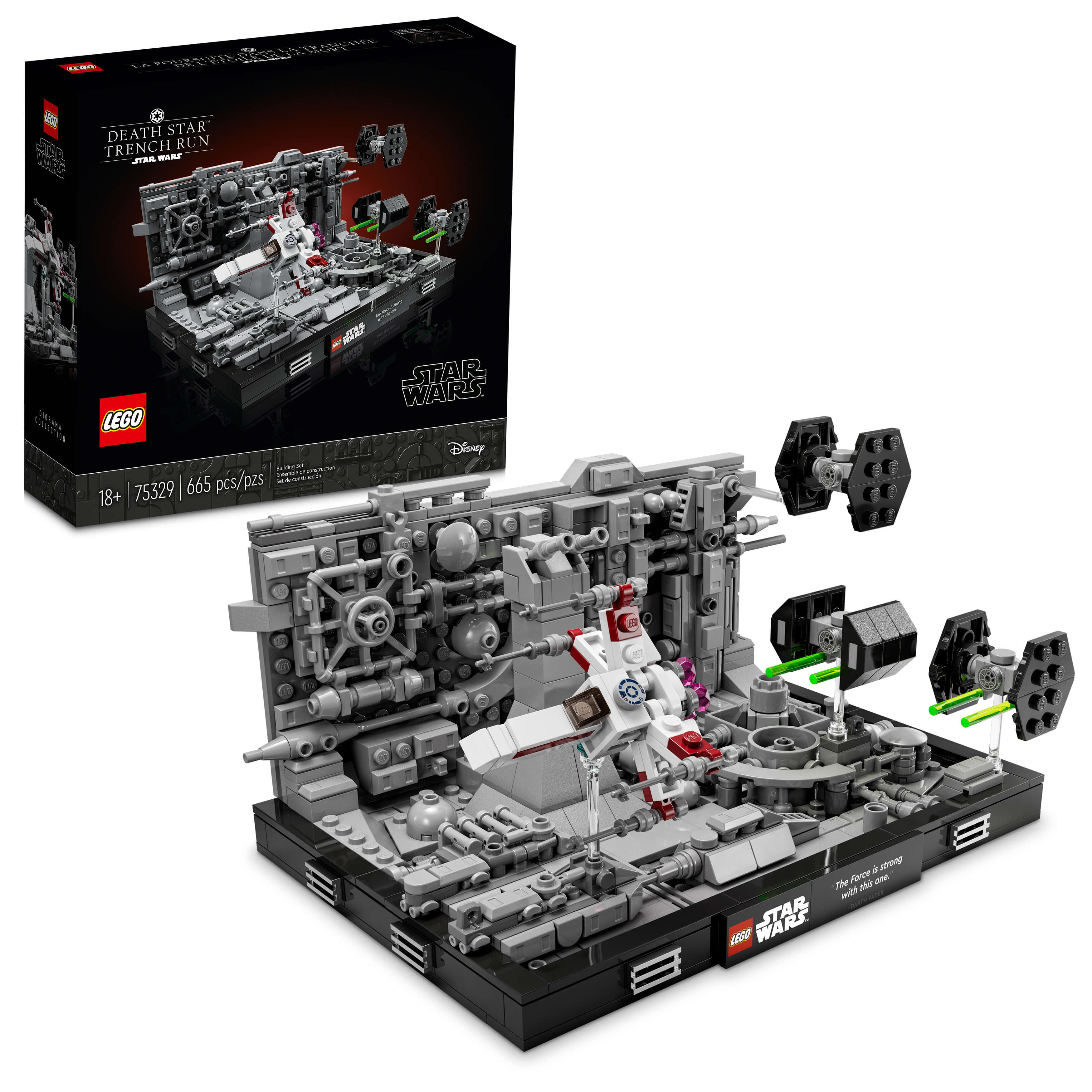 LEGO® Star Wars® Death Star Trench Run Diorama 75329 Building Kit (665 Pieces)