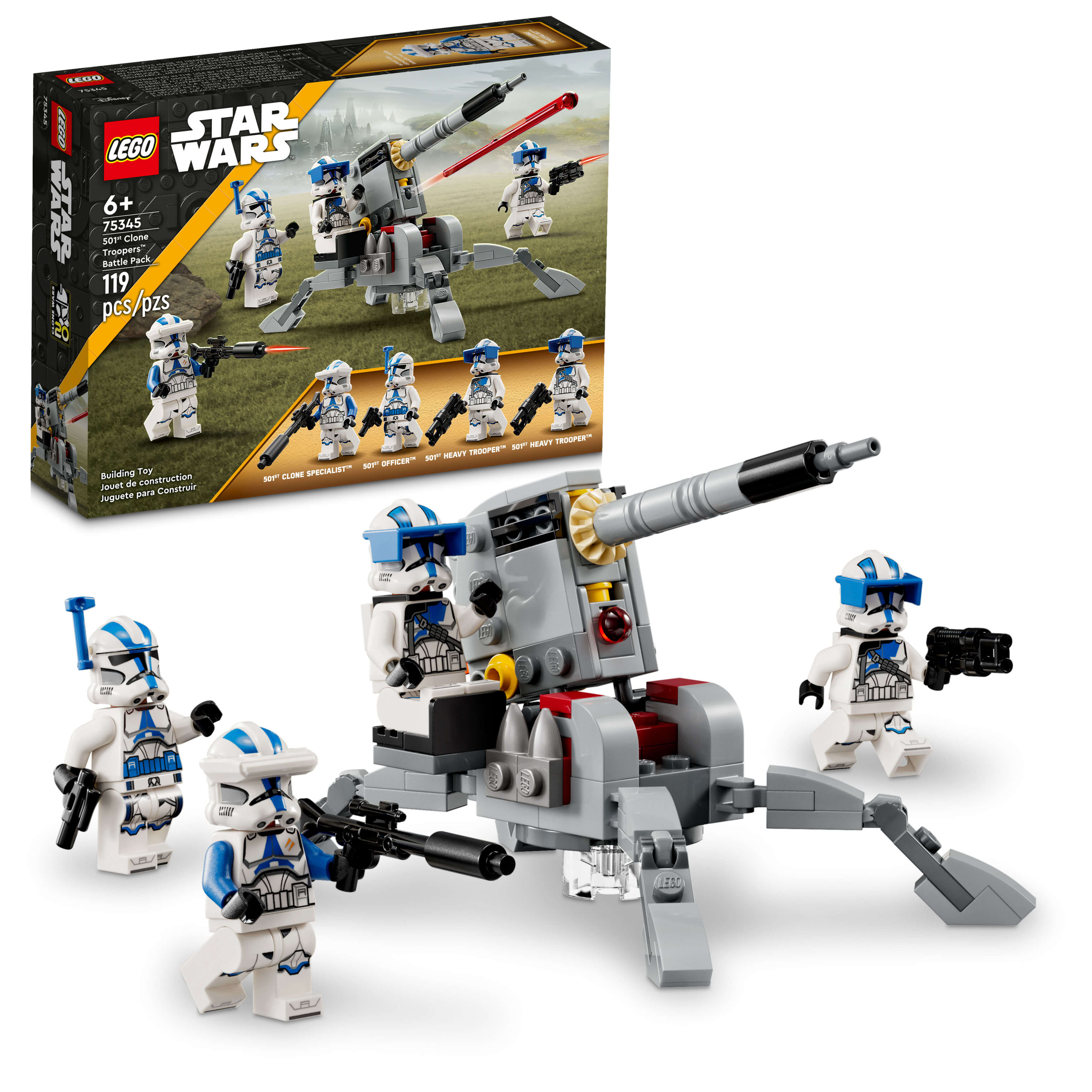 LEGO® Star Wars® 501st Clone Troopers Battle Pack 75345 Building Toy Set (119 Pcs)