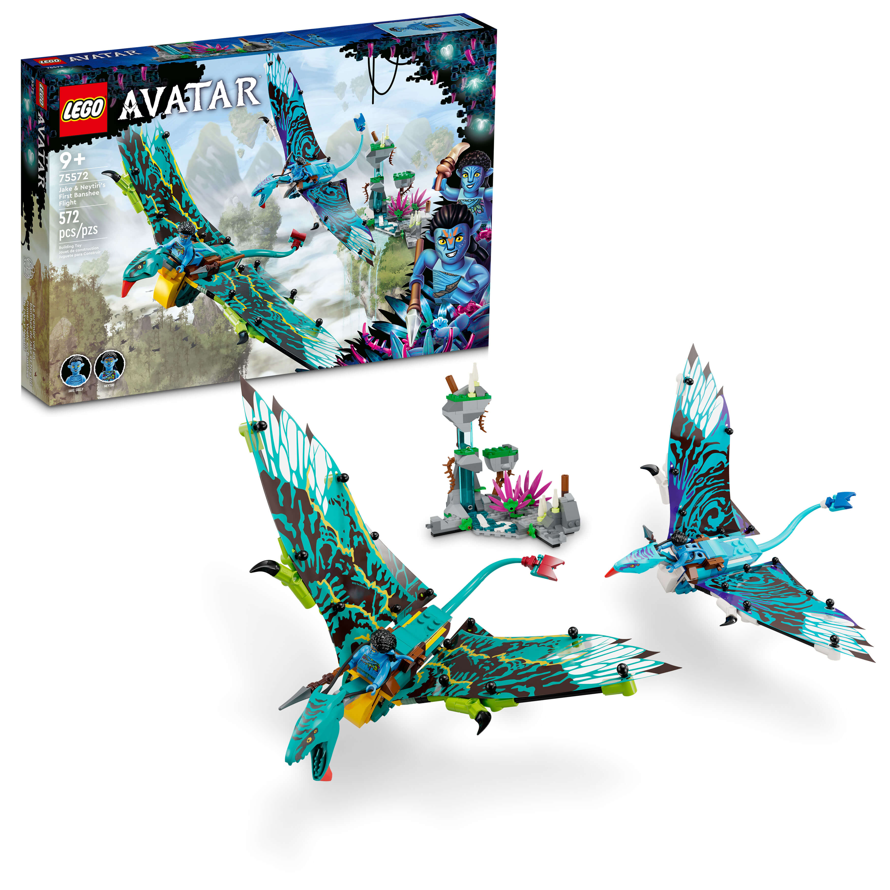LEGO® Avatar Jake & Neytiris First Banshee Flight 75572 Building Toy Set (572 Pcs)