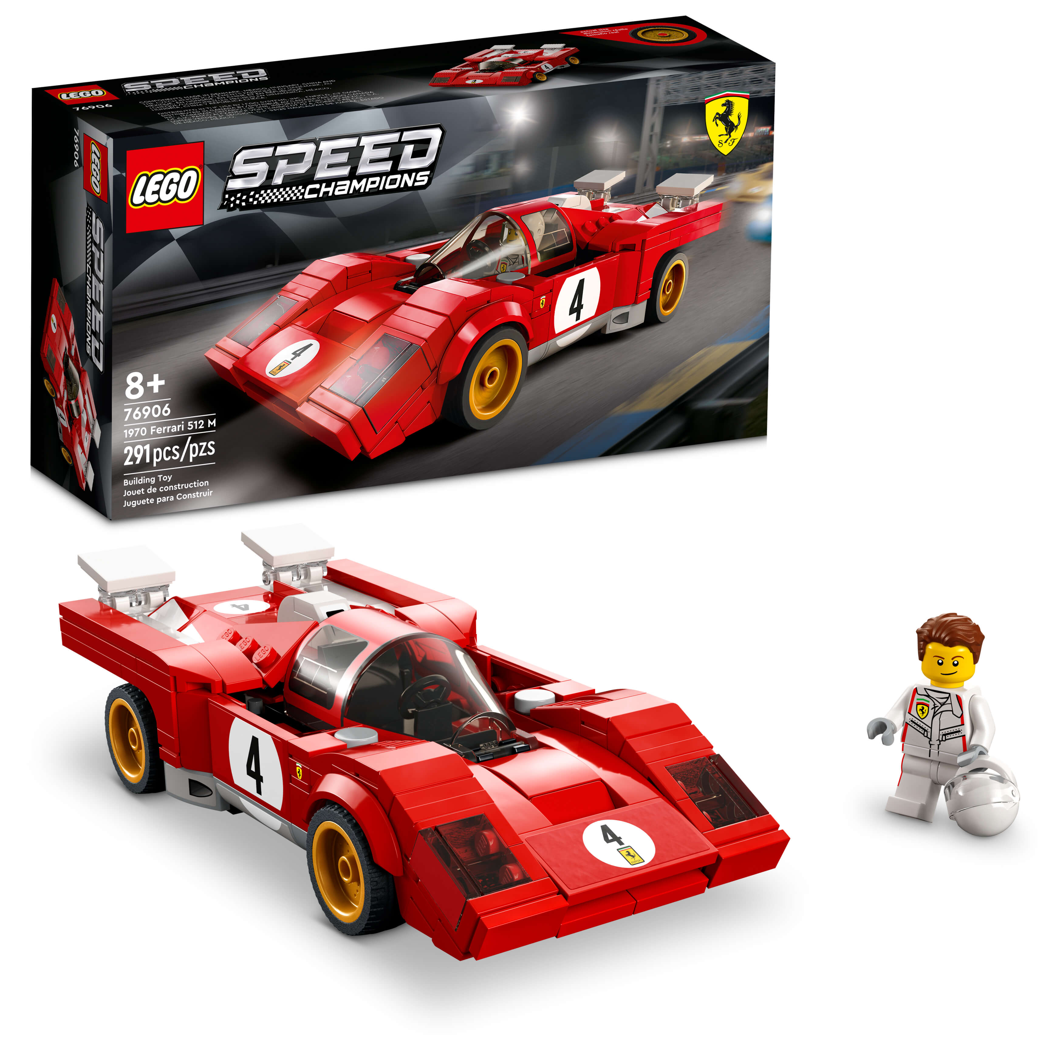 LEGO® Speed Champions 1970 Ferrari 512 M 76906 Building Kit (291Pieces)