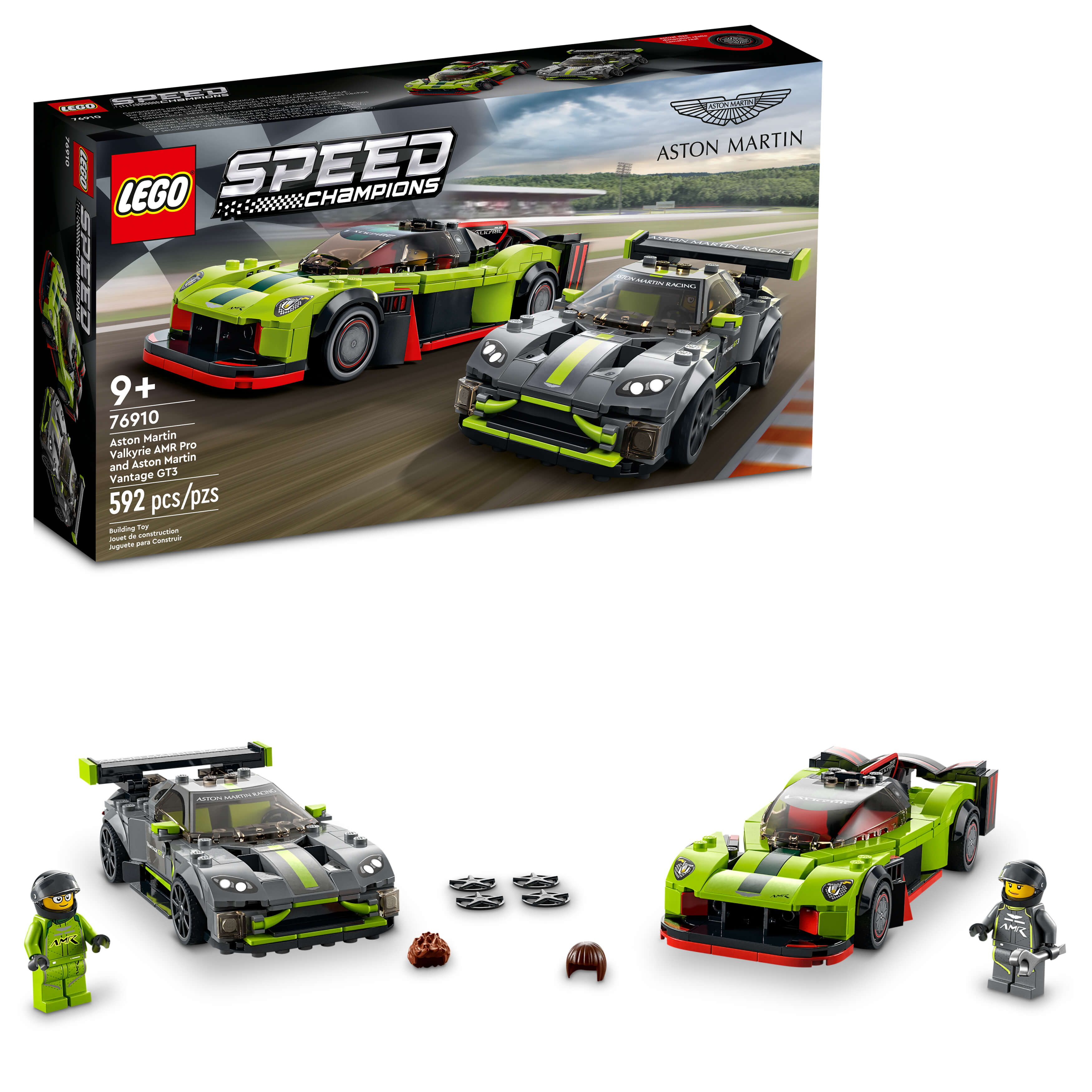 LEGO® Speed Champions Aston Martin Valkyrie AMR Pro and Aston Martin Vantage GT3
