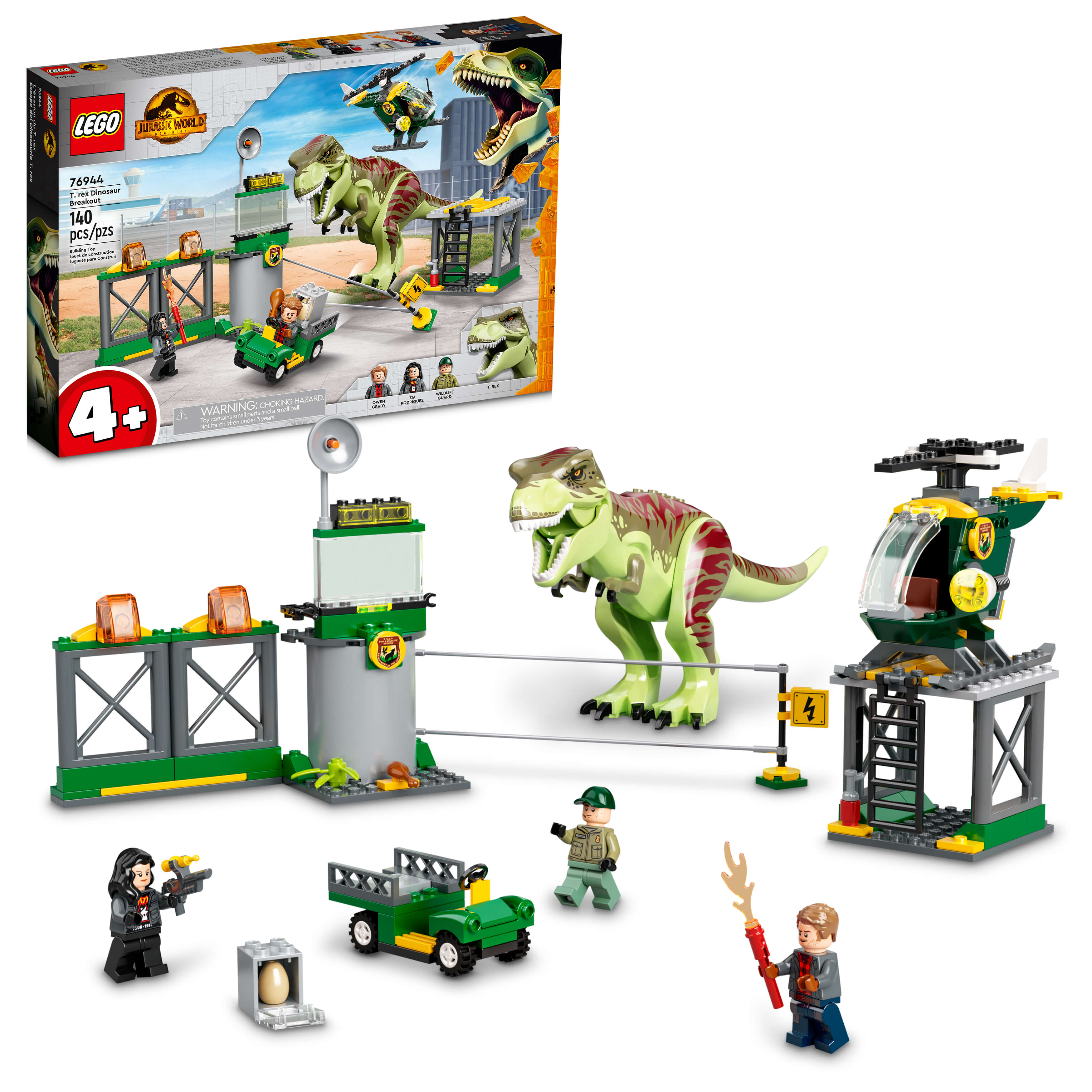 LEGO® Jurassic World T. rex Dinosaur Breakout 76944 Building Kit (140 Pieces)