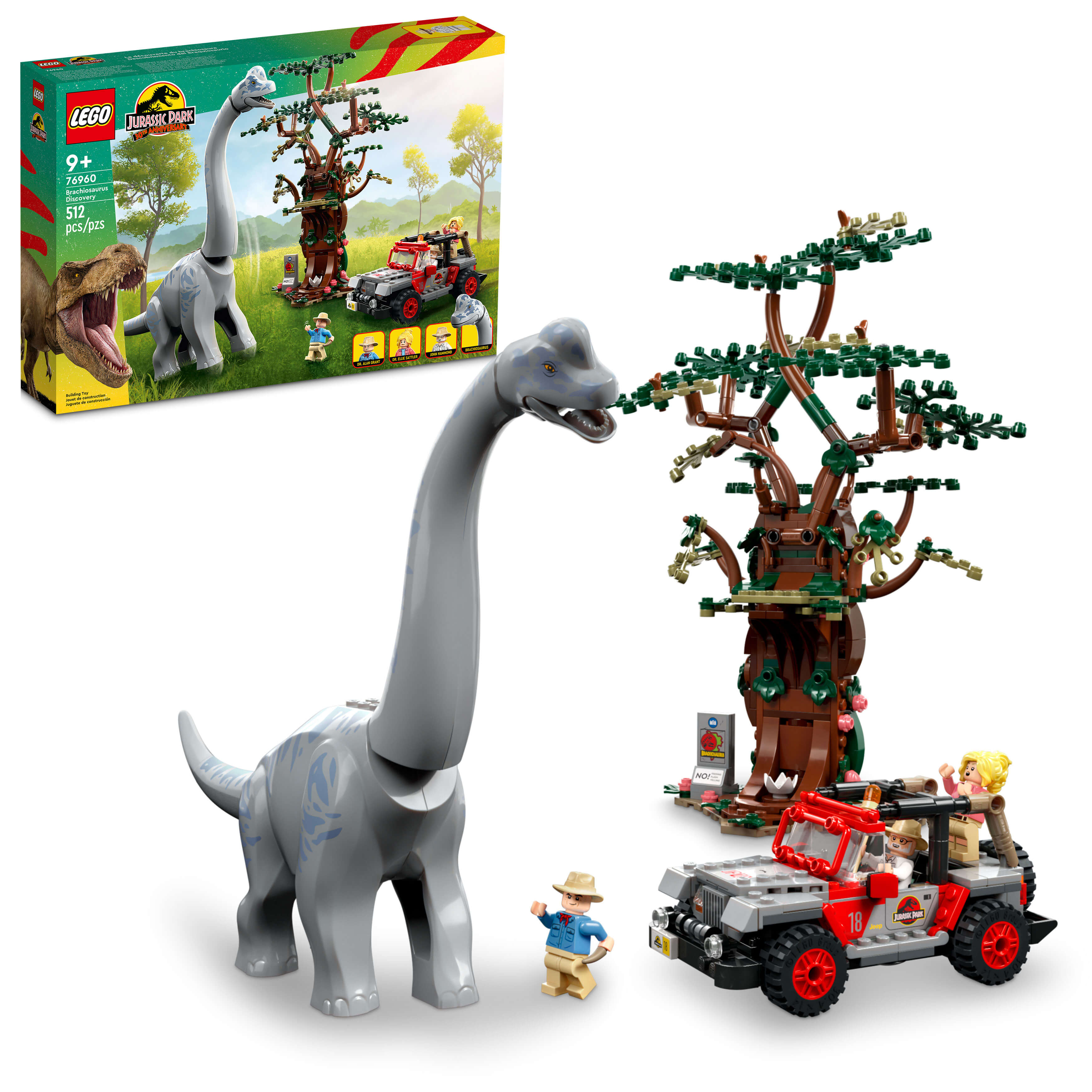 LEGO® Jurassic Park Brachiosaurus Discovery 76960 Building Toy Set (512 Pieces)