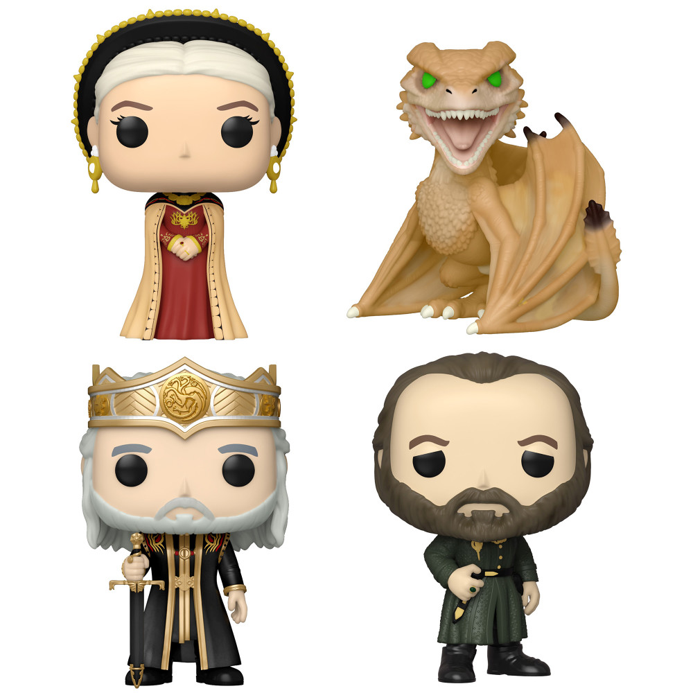 Funko Pop! TV: House Of The Dragon Collectors Set - Syrax, Rhaenyra Targaryen, Viserys Targaryen, Otto Hightower