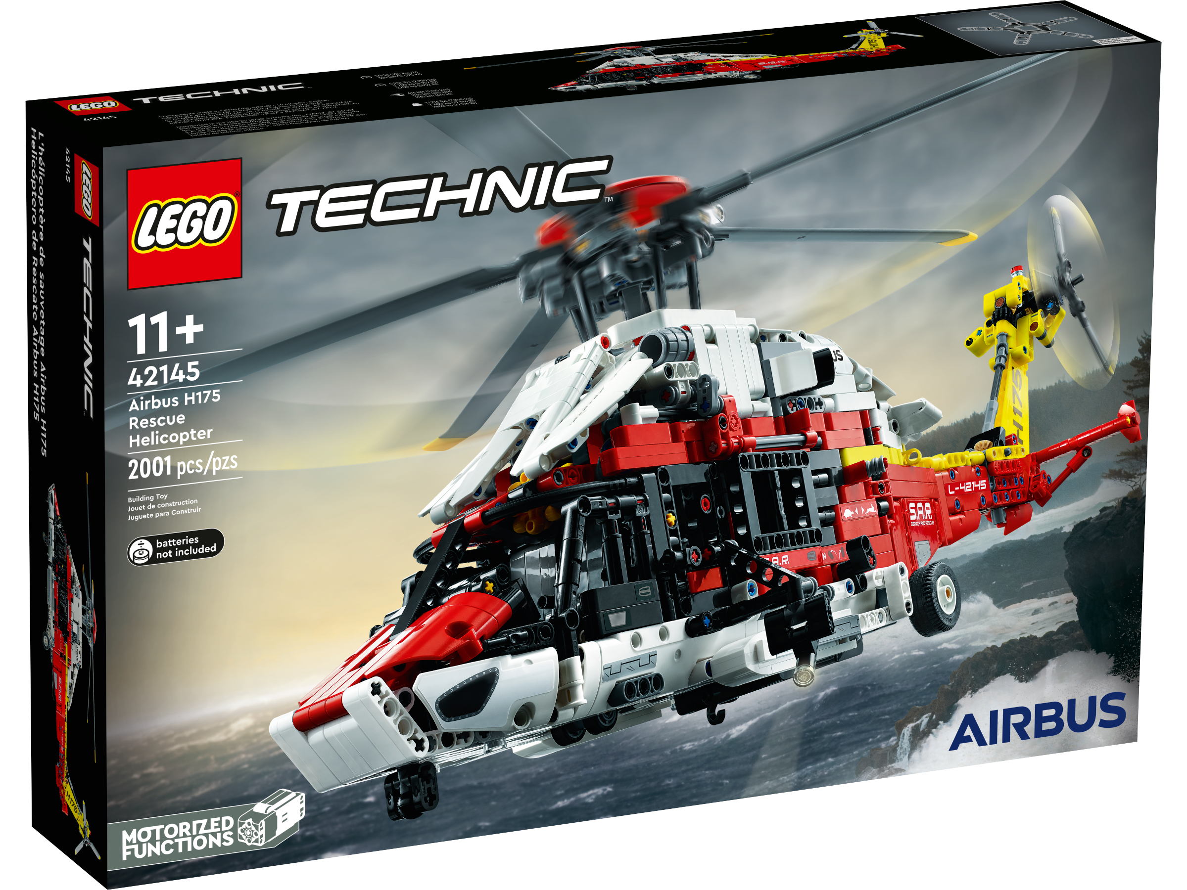 LEGO® Technic® Airbus H175 Rescue Helicopter 42145 Model Building Kit (2,001 Pieces)